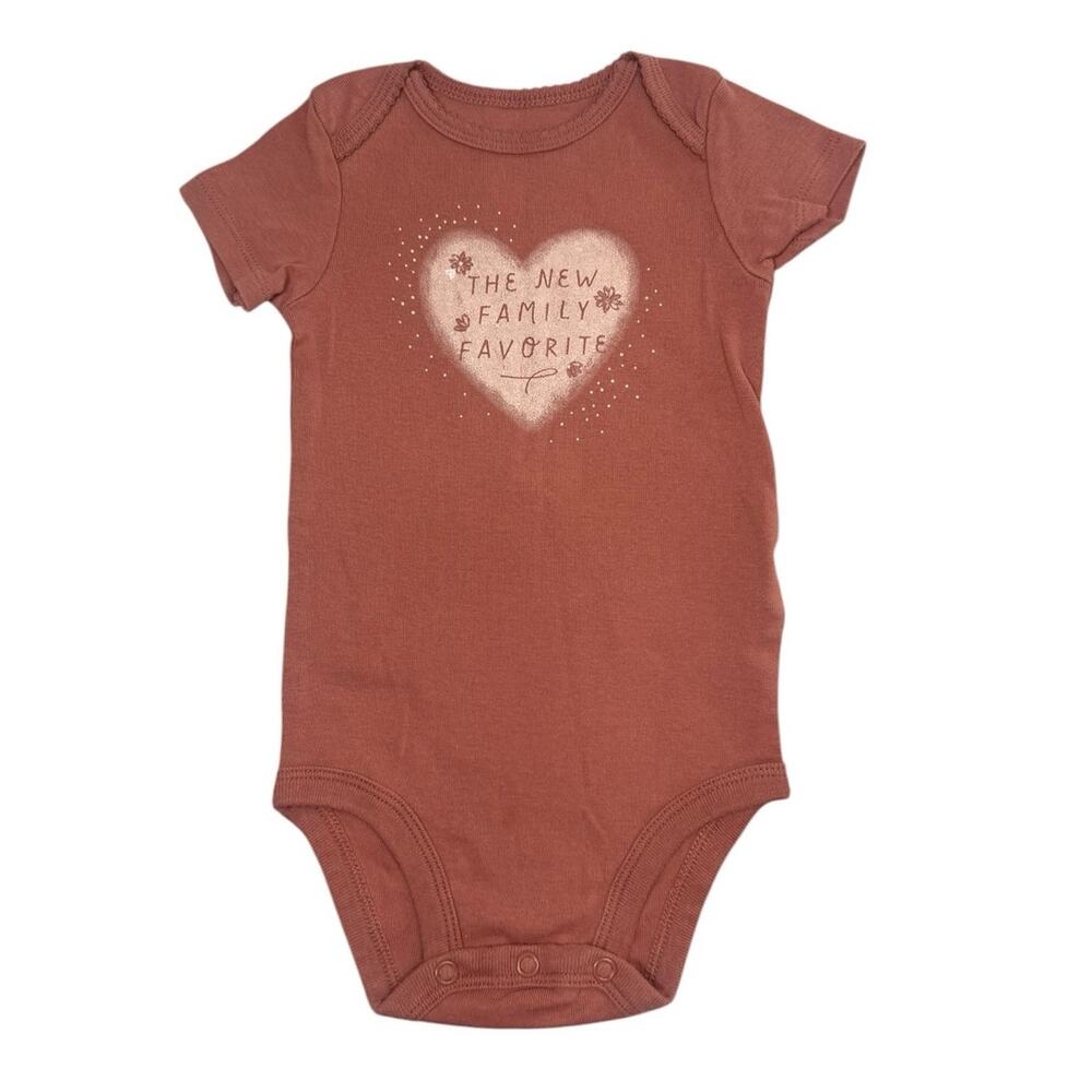 Carter's Bodysuit Bundle Baby Girl Hummingbird Heart Brown 9 Months - Picture 2 of 6
